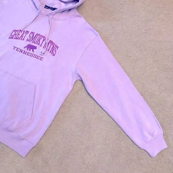 Great Smoky Mountains Tennessee Hoodie Sweatshirt Adult Large Oversized Purple - Picture 6 of 8